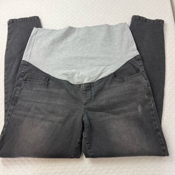 Rose Maternite Women’s Maternity Pregnancy Stretch Gray Jeans Pants XL - Picture 9 of 11